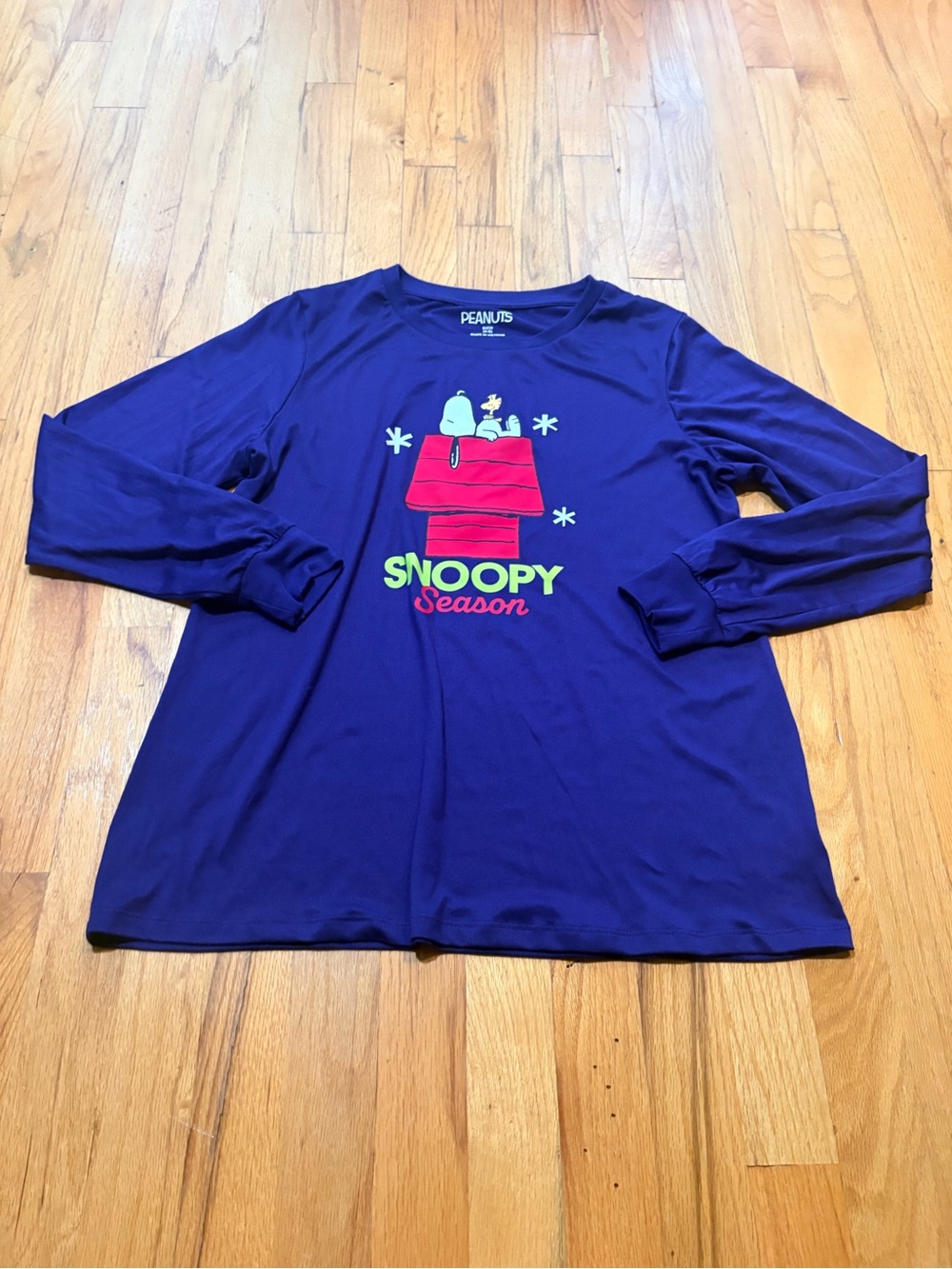 Peanuts Snoopy Season Long-Sleeve Tee - Royal Blue